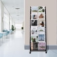 thumbnail image 1 of Floor-Standing Magazine Rack 6-Layer with Wheels, Brochure Display Stand for Exhibitions, 1 of 6