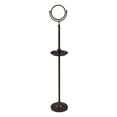 thumbnail image 1 of Floor Standing Make-Up Mirror 8-in Diameter with 4X Magnification and Shaving Tray in Antique Bronze, 1 of 10