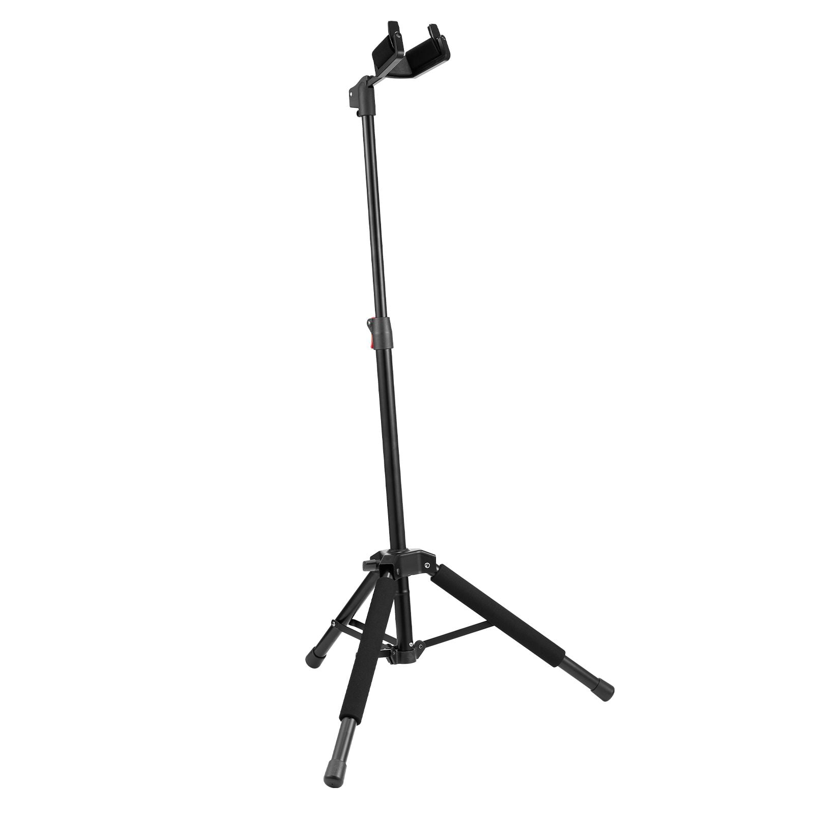 Floor-Standing Tripod Guitar Stand with Gravity Auto-Lock, Adjustable Height 35.4"-47.2", Foldable Design, Universal Fit for Acoustic, Electric & Bass Guitars