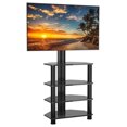 Floor TV Stand with 4 Tier Media Stand Audio Video Rack Tower for