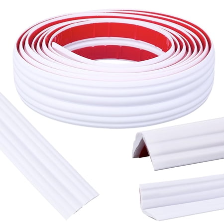 Floor Transition Strip Floor Cover Strips White 4Ft Self Adhesive Flooring Transitions Laminate 4cm Wide Vinyl Flat Divider Trim for Carpet Threshold Wood Grain Design