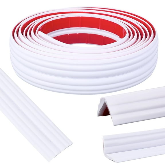 Floor Transition Strip Floor Cover Strips White 4Ft Self Adhesive Flooring Transitions Laminate 4cm Wide Vinyl Flat Divider Trim