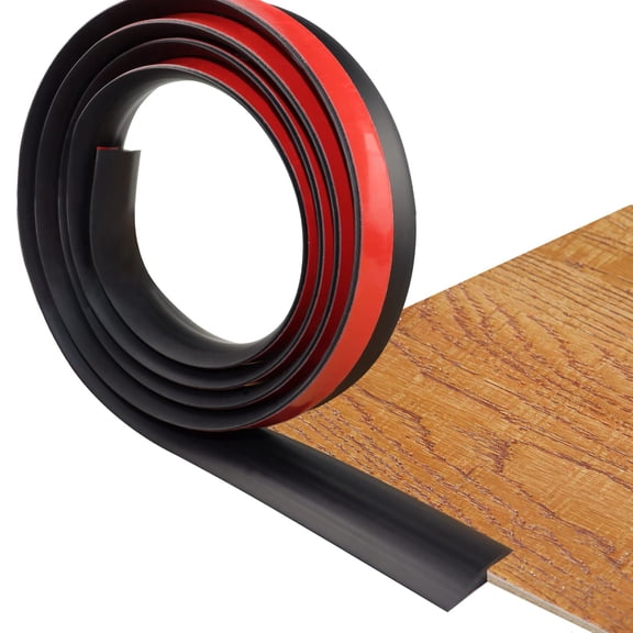 Floor Transition Strip Self Adhesive Carpet & Flooring Transitions Edging Trim Pvc Threshold Suitable For Height Less Than 3mm (10ft Black)