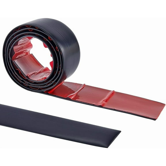 Floor Transition Strip Self Adhesive PVC Cover Edge Trim Laminate Flooring Flat Divider Gap Covering Joining Strip for Gaps Carpet Threshold Transition Floor Tiles Black 1.3Ys x 2" DIY