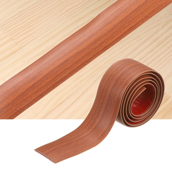 Floor Transition Strips, 3.28 ftx1.57" Edging Trim, Red Teak Wood Grain