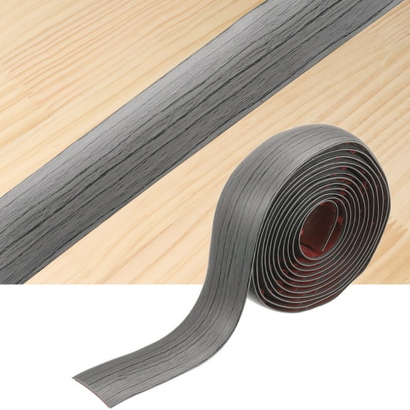 Floor Transition Strips, 9.84 ftx1.57" Edging Trim, Dark Gray Wood Grain