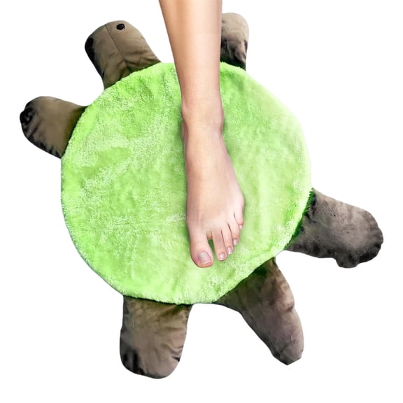 Floor Turtle Foot Mop, 4 Sizes Sweet Double-Sided Turtle-Shaped Floor Cleaning Pad with A rag, for Dust and Hair Washable Reusable Foot Cleaner for Home and Office Floors
