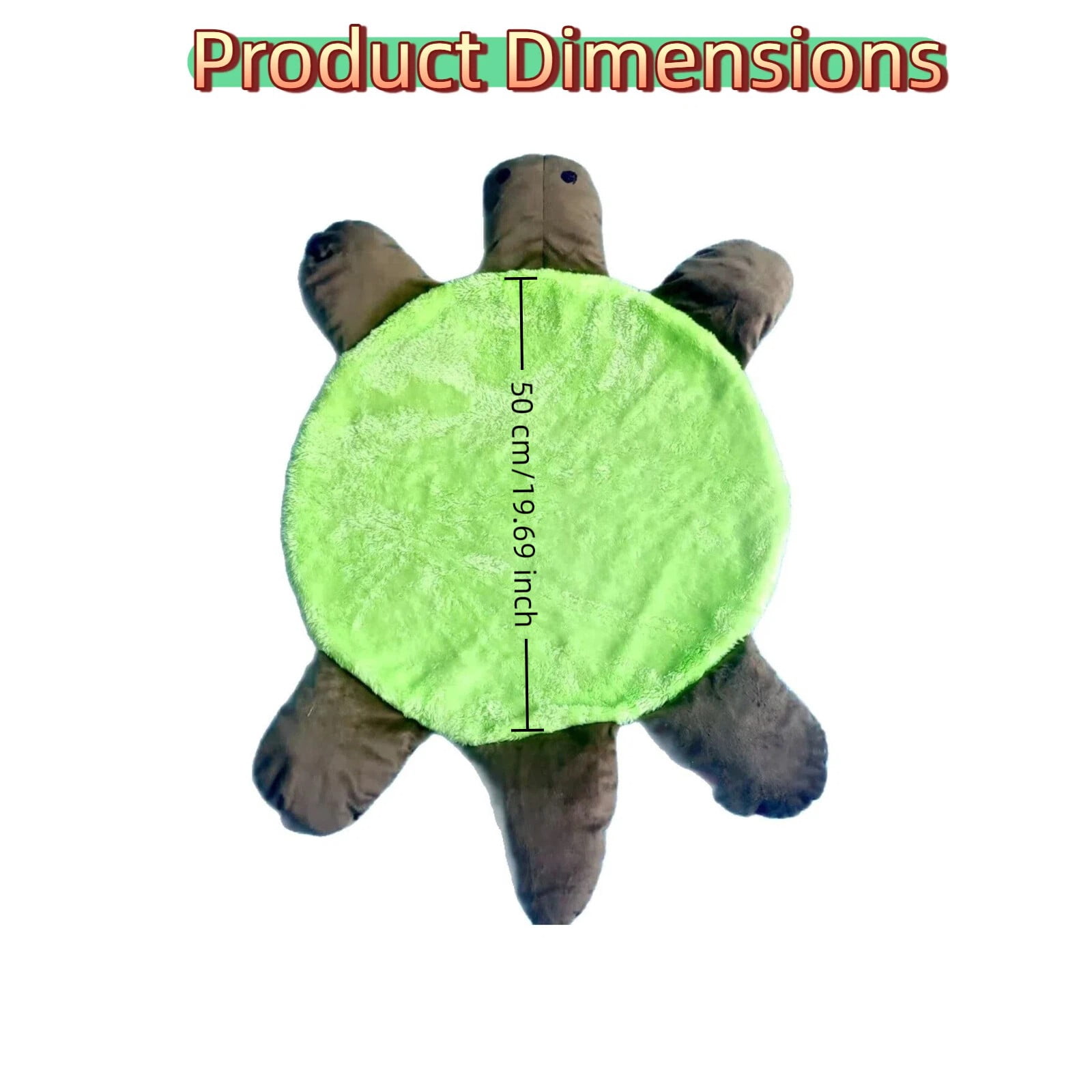 Floor Turtle Foot Mop for Hands Free Cleaning, Cute Double Turtle Dust Mop for Hardwood Floors, Washable Foot Mop for Home and Kitchen, Green 40cm