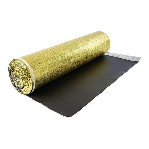 Floor Underlayment 200 sq ft, 3mm Soundproof Vapor Barrier for Wood Floors - Gold