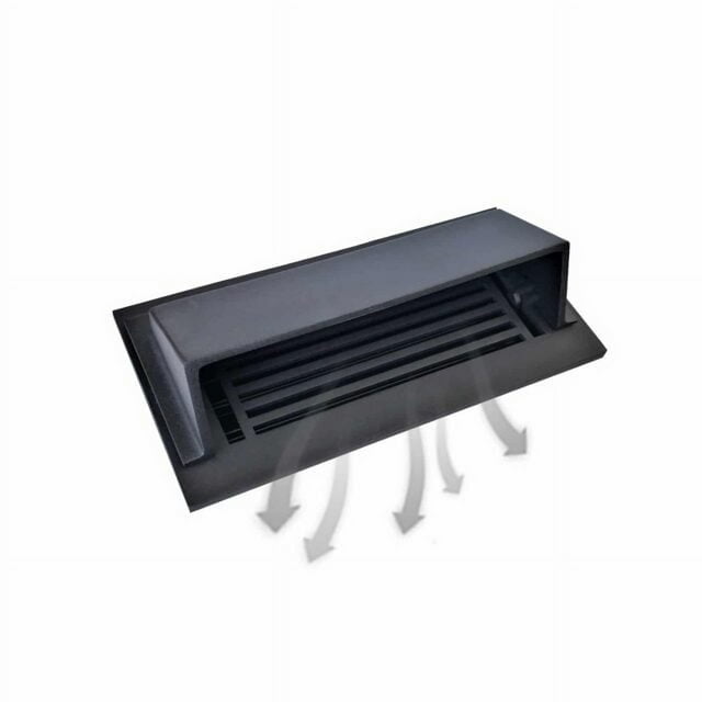 Floor Vent Air Deflector Diverter 4″x10″ Modern Design Heavy Duty Cast Aluminum Black