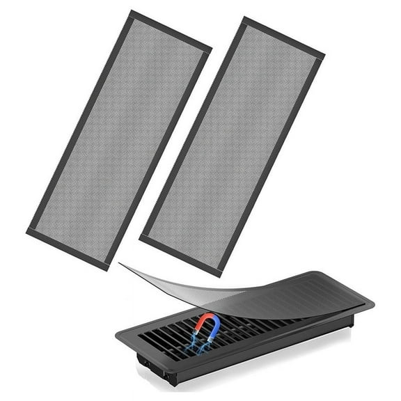 Floor Vent Covers,4x12In Magnetic Vent Covers Mesh Screen Air Vent Filter,Floor Register Vent Covers for Home Floor,A PVC