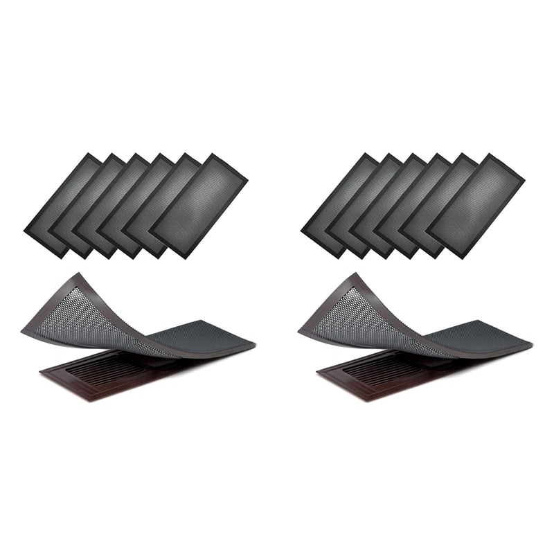 Floor Vent Hoods 12-Pack - 4x10Inch Magnetic Vent Register Filter - Washable Mesh Screen Covers for HVAC Floor Grilles