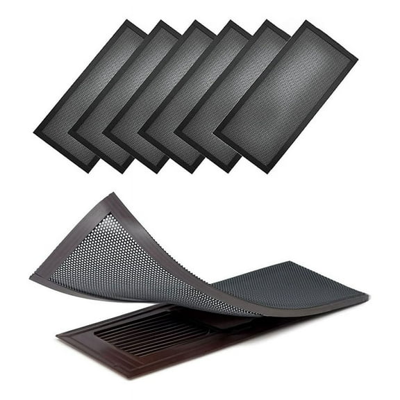 Floor Vent Hoods 6-Pack - 4x10Inch Magnetic Vent Register Filter - Washable Mesh Screen Covers for HVAC Floor Grilles