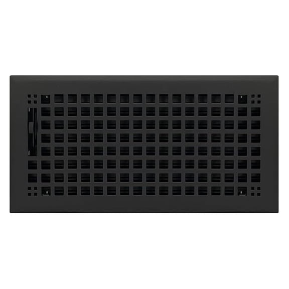 Floor Wall Register XYT 6x12-Inch Black Powder-Coated Steel For HVAC Vent Duct Airflow Control