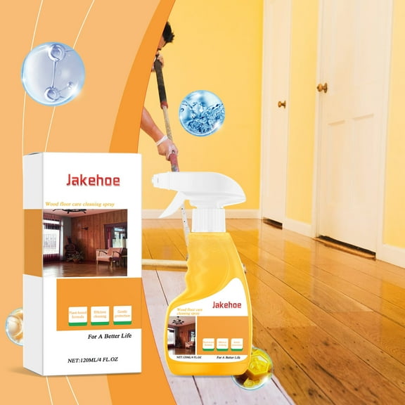 Floor Wax Spray for Wood Floors, QQZ Gentle Cleaning Beeswax Polish Restores Shine, Non Slip Quick Dry 120ml Floor Cleaner Curing Color Nourishing