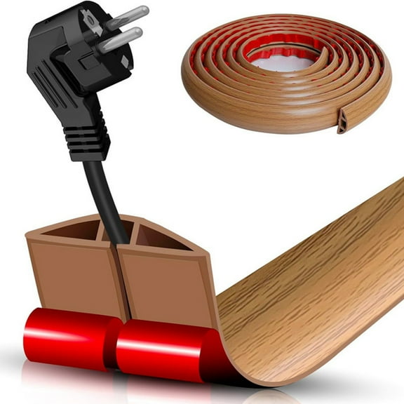 Floor Wire Cover Flexible Cut To Length Cord Concealer For Home Office Flame Retardant PVC Cable Management Channel