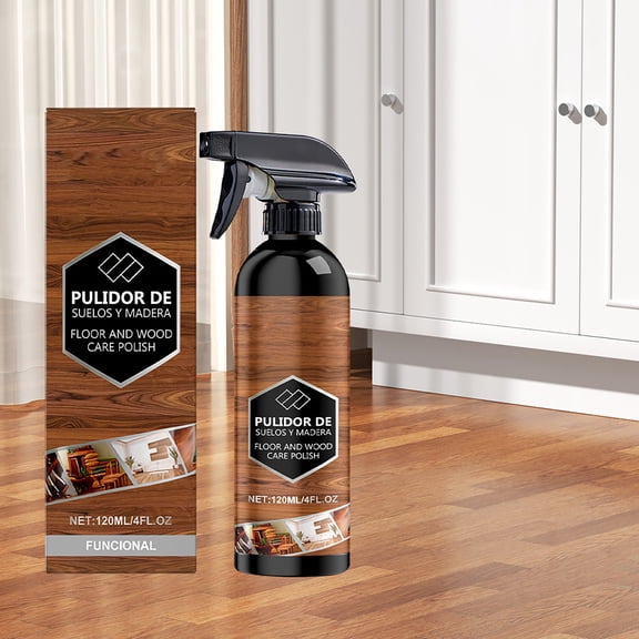 Floor & Wood Care Polish, Mild Stain Removal & Shine Ation, 120Ml For Home & Commercial Wood Floors, Multi-Surface Cleaning Polish For Laminate, Parquet, Engineered Wood