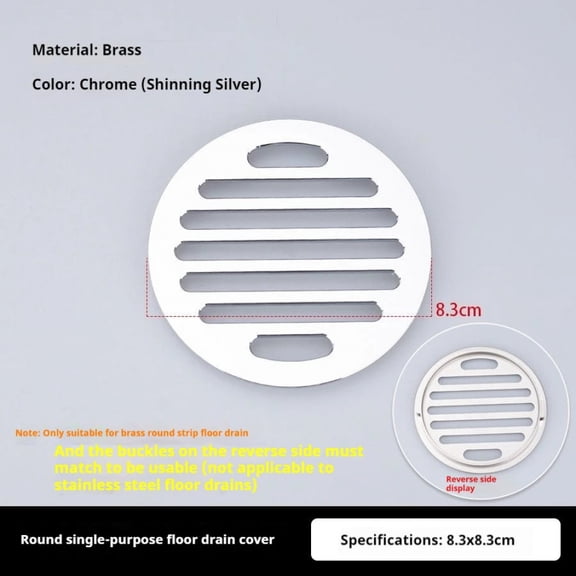 Floor drain cover original accessories cover round square strip invisible washing machine brass floor drain cover modification