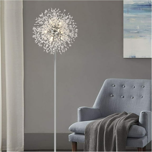 Floor lamp LED Crystal Floor Lamp for Living Room Bedroom Hotel Postmodern Creative Light Dandelion Marble Floor Light Floor lamp