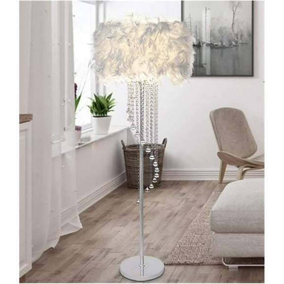 Floor lamp LED Simple Fashion Warm Feather lamp Crystal Floor lamp Crystal lamp Floor lamp