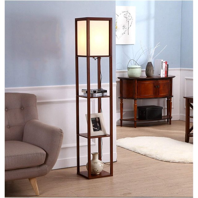 Floor lamp Lamp Floor lamp Living Room Modern Simple Wooden Bedroom
