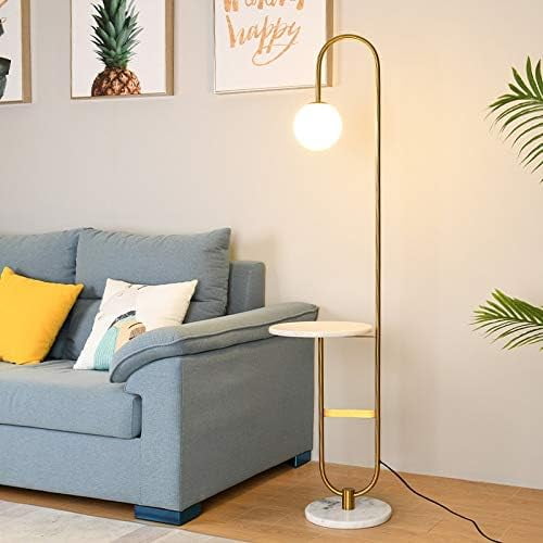 Floor lamp Modern Floor Lamp LED Standing Lamp with Round Table Art Deco Living Room Sofa Reading Lights Hotel Bedroom Bedside Lights Floor lamp