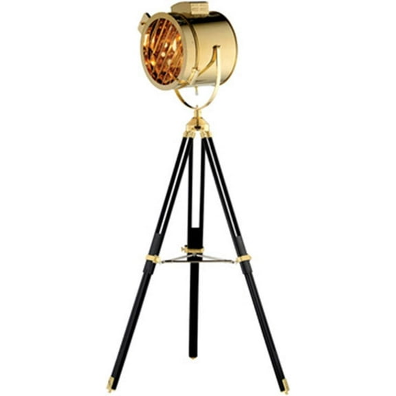 Floor lamp Nordic Gold Silver Wooden Studio Retro Tripod Creative Stage Floor Light Living Room Searchlight Stainless Steel Floor Lamp Floor lamp