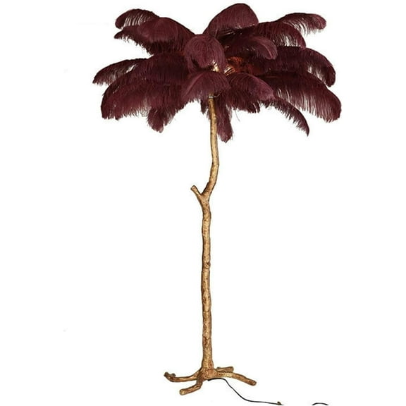 Floor lamp Ostrich Feather Floor Lamp Living Room Decorative Table Lamp LED Bedside Lamp Creative Resin Lighting Standing lamp Floor lamp