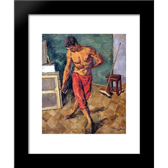 Floor polisher 20x24 Framed Art Print by Pyotr Konchalovsky