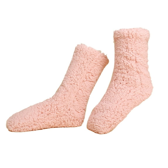 Floor socks adult thick socks female winter wool socks,pink