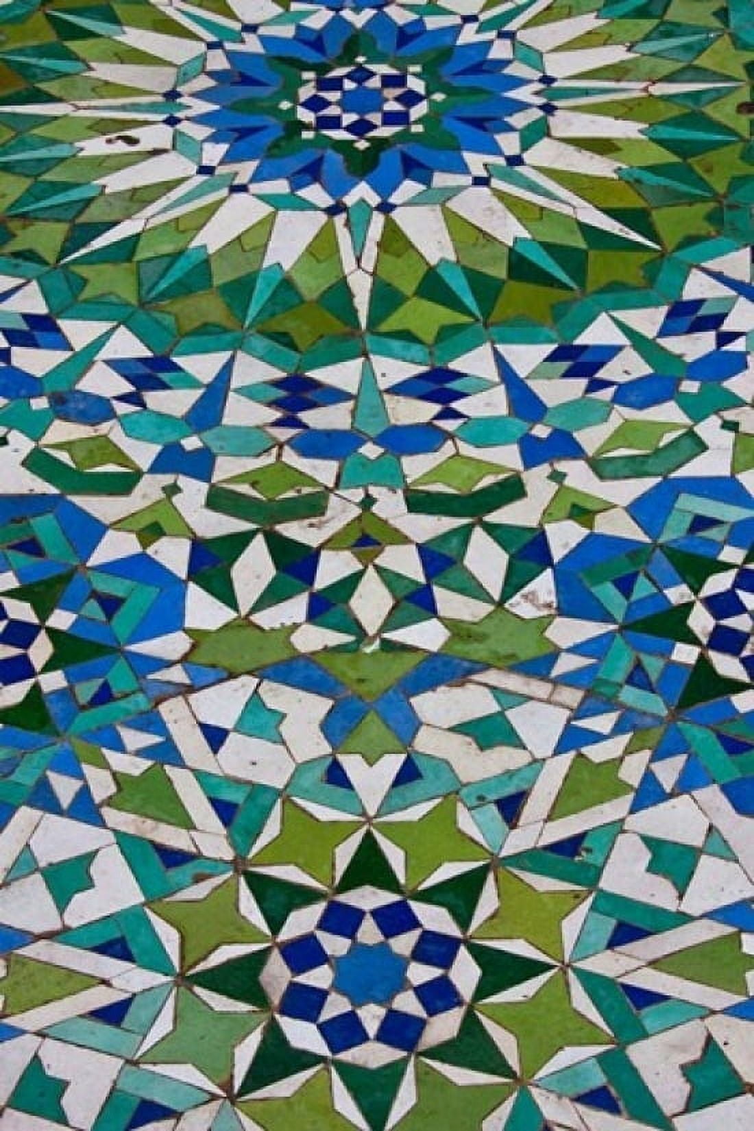 Floor tiles in Al-Hassan II mosque Casablanca Morocco Canvas Art - William Sutton DanitaDelimont (11 x 17)