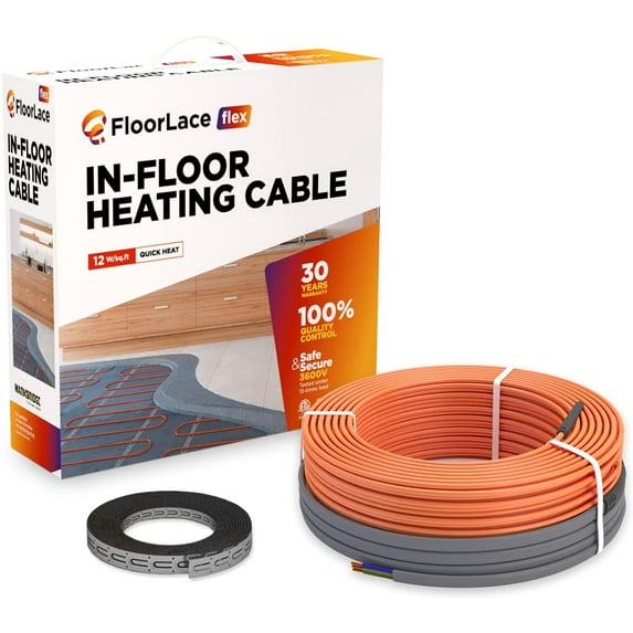 FloorLace FLEX – Electric In-Floor Heating Cable (120 V, 15 SQFT)