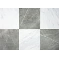 thumbnail image 1 of FloorPops 12-in by 12-in Grey & White Marble Bonneville Peel & Stick Floor Tiles, 1 of 10