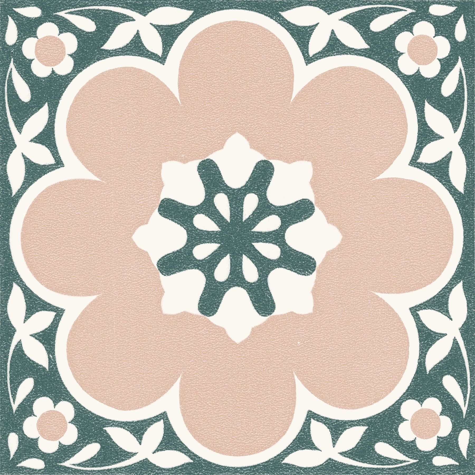 FloorPops 12-in by 12-in Pink Daphne Vinyl Peel & Stick Floor Tiles