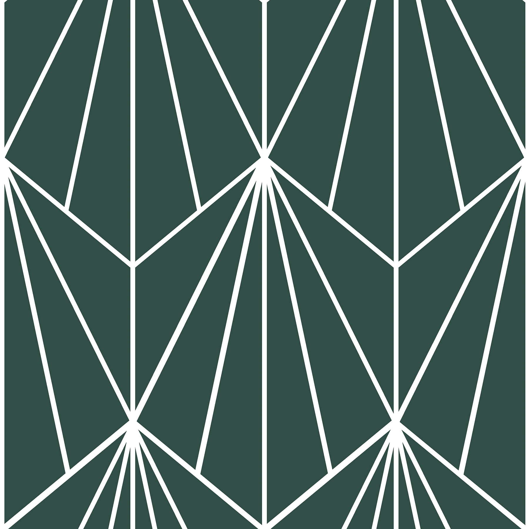 Emerald Green Geometric Peel and Stick Vinyl Floor Tiles