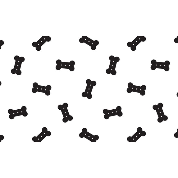 FloorPops Bones Black and White Washable Mat