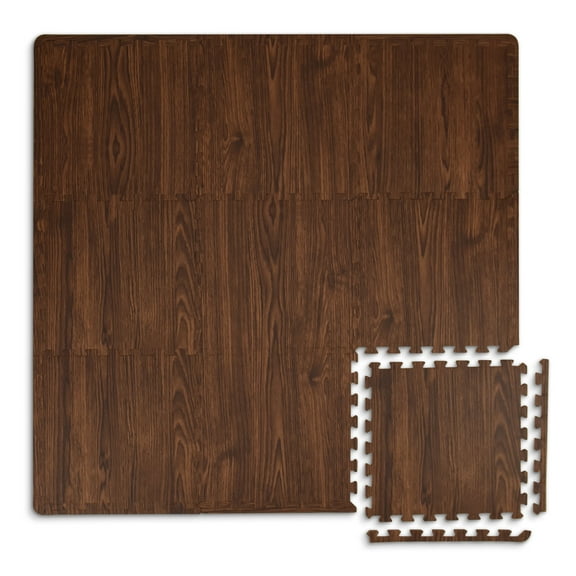 FloorPops Craftsman Wood Interlocking Floor Tiles 9 Tiles/9 sq. ft.