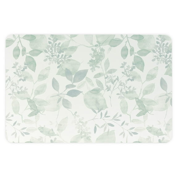 FloorPops Flora Green Stone Quick Drying Mat