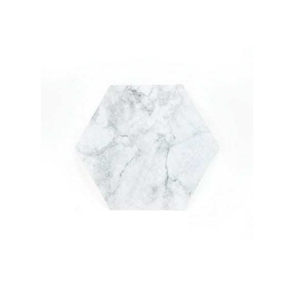 FloorPops Grey Milena Peel & Stick Hexagon Virgin Vinyl Floor Tiles