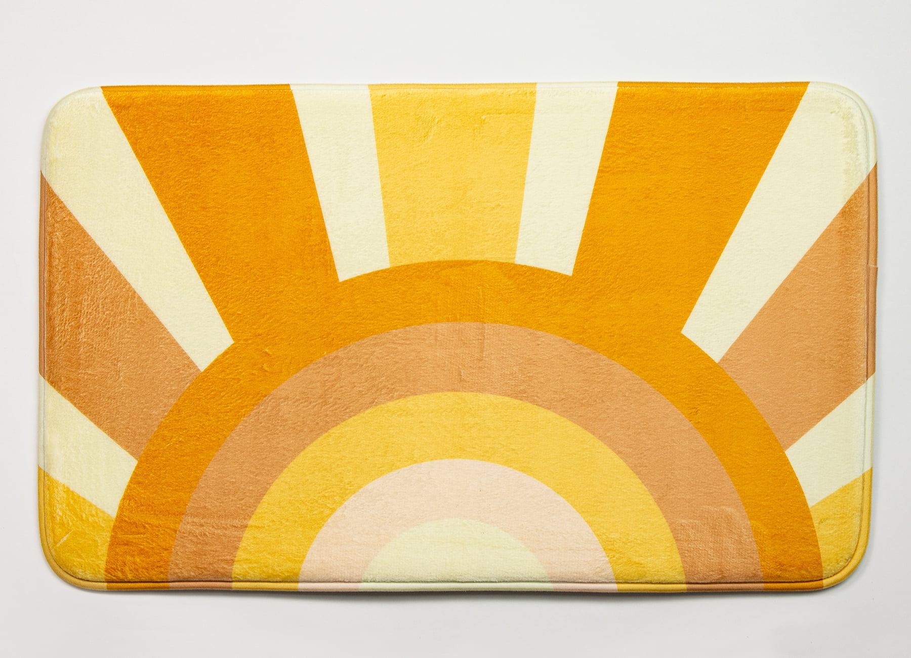 30" x 20" Orange and Yellow Memory Foam Bath Mat