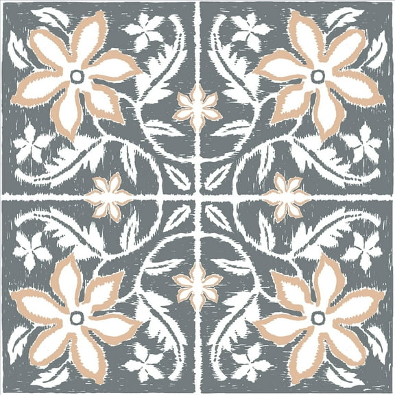 FloorPops Lillium Blue Peel and Stick Floor Tiles