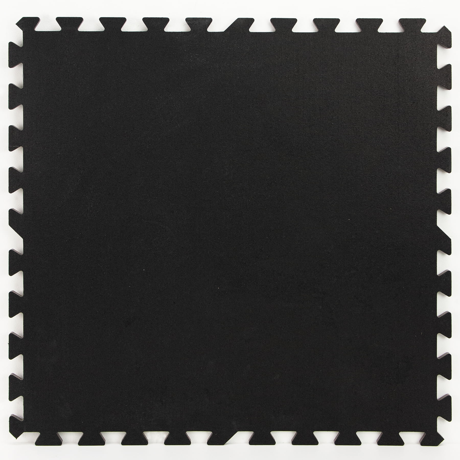 Obsidian Black Large Format Rubber Interlocking Gym Tiles