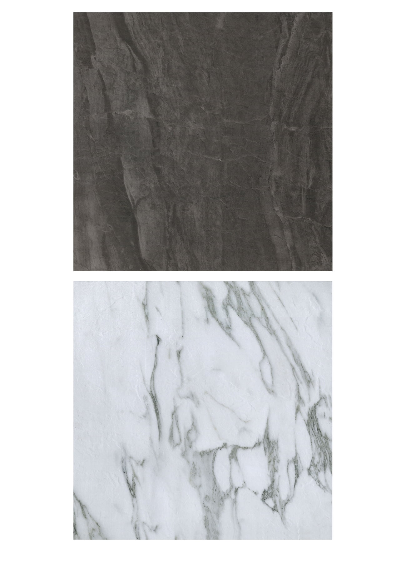 12'' x 12'' Black and White Marble Peel & Stick Floor Tiles