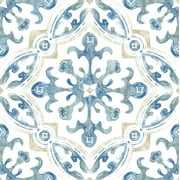 FloorPops! Virgin Vinyl Blue FP3299 Tuscan Peel & Stick Floor Tiles Flooring Materials