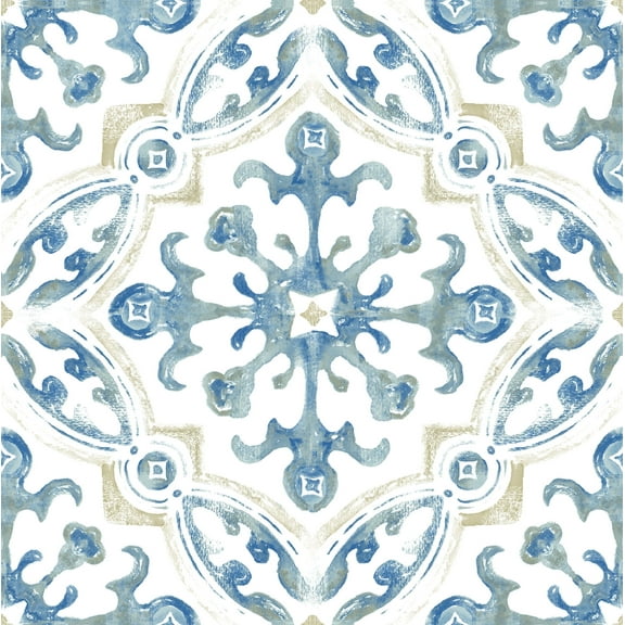 FloorPops! Virgin Vinyl Blue FP3299 Tuscan Peel & Stick Floor Tiles Flooring Materials