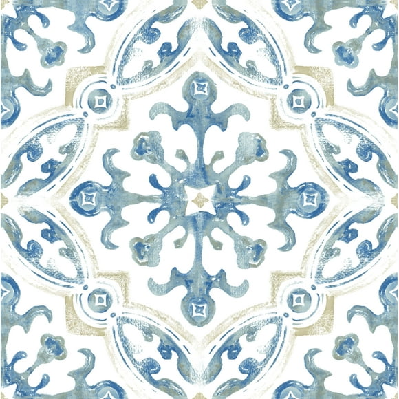 FloorPops! Virgin Vinyl Blue FP3299 Tuscan Peel & Stick Floor Tiles Flooring Materials