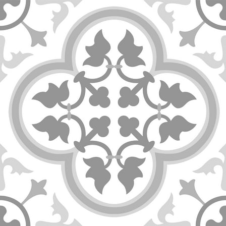 FloorPops Virgin Vinyl Grey FP2953 Remy Peel & Stick Floor Tiles