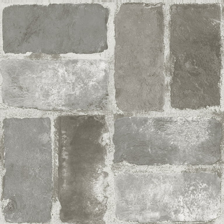 FloorPops Virgin Vinyl Grey FP3294 Harvard Brick Grey Peel & Stick Floor Tiles FloorPops Virgin Vinyl Grey FP3294 Harvard Brick Grey Peel & Stick Floor Tiles