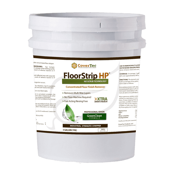 FloorStrip HP Floor Finish Stripper, Heavy Duty High Performance, Low Odor (5 GAL - Prof Grade)