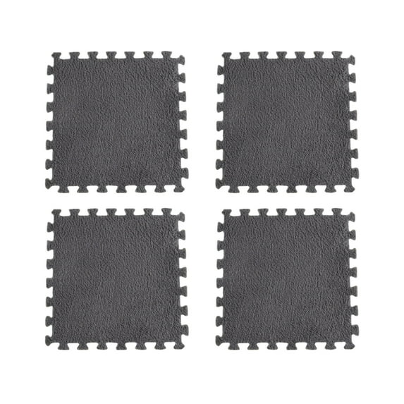 Flooring Carpet, Bedroom Plush Splicing Rug, Soft Foam Bedside Mat, Thickened Home Use Floor Mat, 30x30cm, Cushioned, Multi-Use, Cozy, Easy to Clean